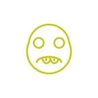 Emoji blöd von Lächeln Symbol Vektor Design Vorlage