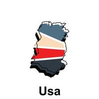 USA Karta stad av japan land, illustration design på vit bakgrund vektor