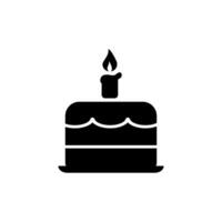 Geburtstag Kuchen Symbol Vektor Design Vorlagen