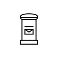brev och post låda ikon vektor design mallar