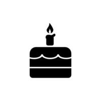 Geburtstag Kuchen Symbol Vektor Design Vorlagen