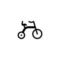 litet barn cykel ikon vektor design mallar