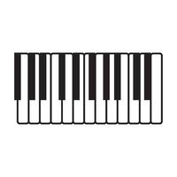 Klavier Tastatur Symbol Vektor Design Vorlage