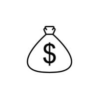 Dollar Geld Tasche Symbol Vektor Design Vorlage