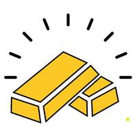 Gold Bar Symbol Vektor Design Vorlagen