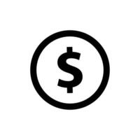Münze Dollar Symbol Vektor Design Vorlagen