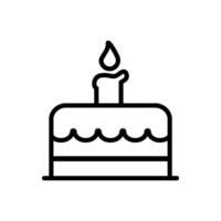 Geburtstag Kuchen Symbol Vektor Design Vorlagen