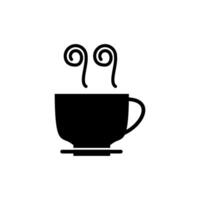 Tasse Glas Schleim von Kaffee heiß trinken Symbol Vektor Design Vorlage