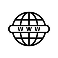 Globus Internet Webseite Symbol Vektor Vorlage