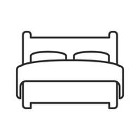 doppelt Bett Symbol Vektor Design Vorlage