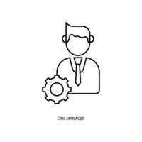 crm Manager Konzept Linie Symbol. einfach Element Illustration. crm Manager Konzept Gliederung Symbol Design. vektor