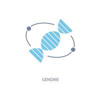 genomet begrepp linje ikon. enkel element illustration. genomet begrepp översikt symbol design. vektor