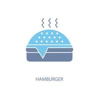 hamburgare begrepp linje ikon. enkel element illustration. hamburgare begrepp översikt symbol design. vektor