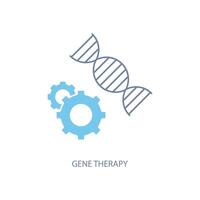 gen terapi begrepp linje ikon. enkel element illustration. gen terapi begrepp översikt symbol design. vektor