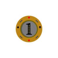 Poker Chip Symbol Vektor Design Vorlage