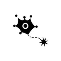 nervcell begrepp linje ikon. enkel element illustration.neuron begrepp översikt symbol design. vektor