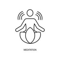 Meditation Konzept Linie Symbol. einfach Element Illustration.Meditation Konzept Gliederung Symbol Design. vektor