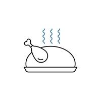 kyckling begrepp linje ikon. enkel element illustration. kyckling begrepp översikt symbol design. vektor