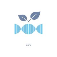 gmo Konzept Linie Symbol. einfach Element Illustration. gmo Konzept Gliederung Symbol Design. vektor