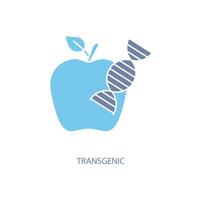 transgena begrepp linje ikon. enkel element illustration. transgena begrepp översikt symbol design. vektor