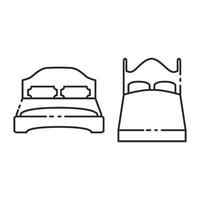 doppelt Bett Symbol Vektor Design Vorlage