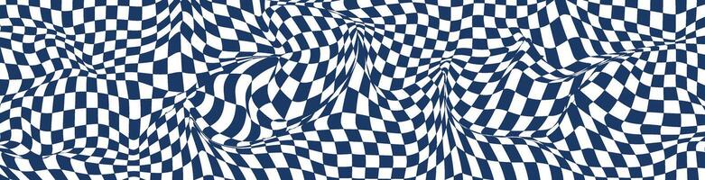 abstrakt bakgrund med strömmande Vinka rader i blå och vit. dynamisk mönster och vätska estetisk. platt vektor illustration isolerat på vit bakgrund.