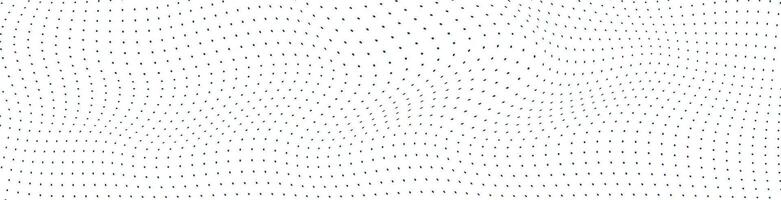 abstrakt Vinka bakgrund med strömmande punkt partiklar, data strömma eller ljud vågor. platt vektor illustration isolerat på vit bakgrund.