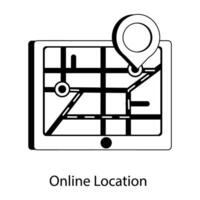 trendige Online-Location vektor