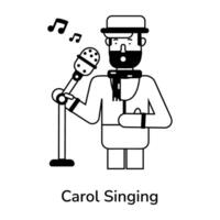 trendig Carol sång vektor
