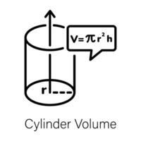 trendig cylinder volym vektor