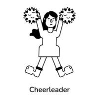 trendig cheerleader begrepp vektor