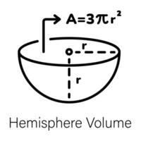 modisch Hemisphäre Volumen vektor