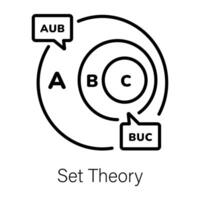 modisch einstellen Theorie vektor