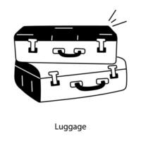 trendiga bagagekoncept vektor