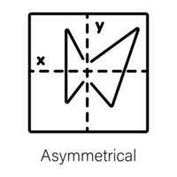 trendig asymmetrisk begrepp vektor