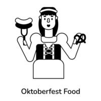 modisch Oktoberfest Essen vektor