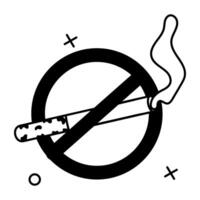 trendig rökning förbjuden vektor