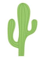 Kaktus von hellgrünem Farbsymbol auf weißem Hintergrund vektor