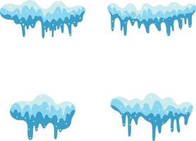 Schneekappe Rand im abstrakt Dekoration. isoliert auf Weiß Hintergrund. Vektor Illustration