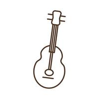 Gitarre Instrument Linienstil Symbol Vektor Design