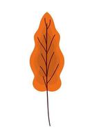 isolerade orange löv vektor design