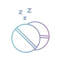 Schlaftabletten Farbverlauf Symbol Vektor Design