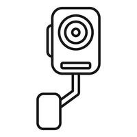 säkerhet utomhus- kamera ikon översikt vektor. tillgång gest vektor