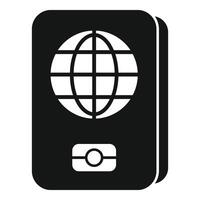 biometrisch Reisepass Symbol einfach Vektor. Individuell Unterschrift vektor