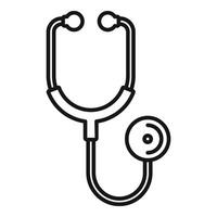 klinik medicinsk stetoskop ikon översikt vektor. diagnostisk allmän vektor