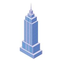 stad byggnad ikon isometrisk vektor. ny york landmärke vektor