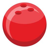 röd bowling boll ikon isometrisk vektor. strejk Utrustning vektor