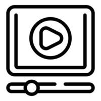 Video online Symbol Gliederung Vektor. Leben Schule vektor