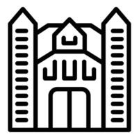 Wiener Kathedrale Symbol Gliederung Vektor. architektonisch Wunder Gebäude vektor