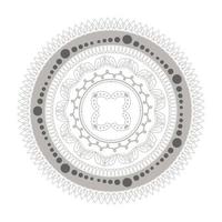 Mandala-Silber-Symbol-Vektor-Design vektor